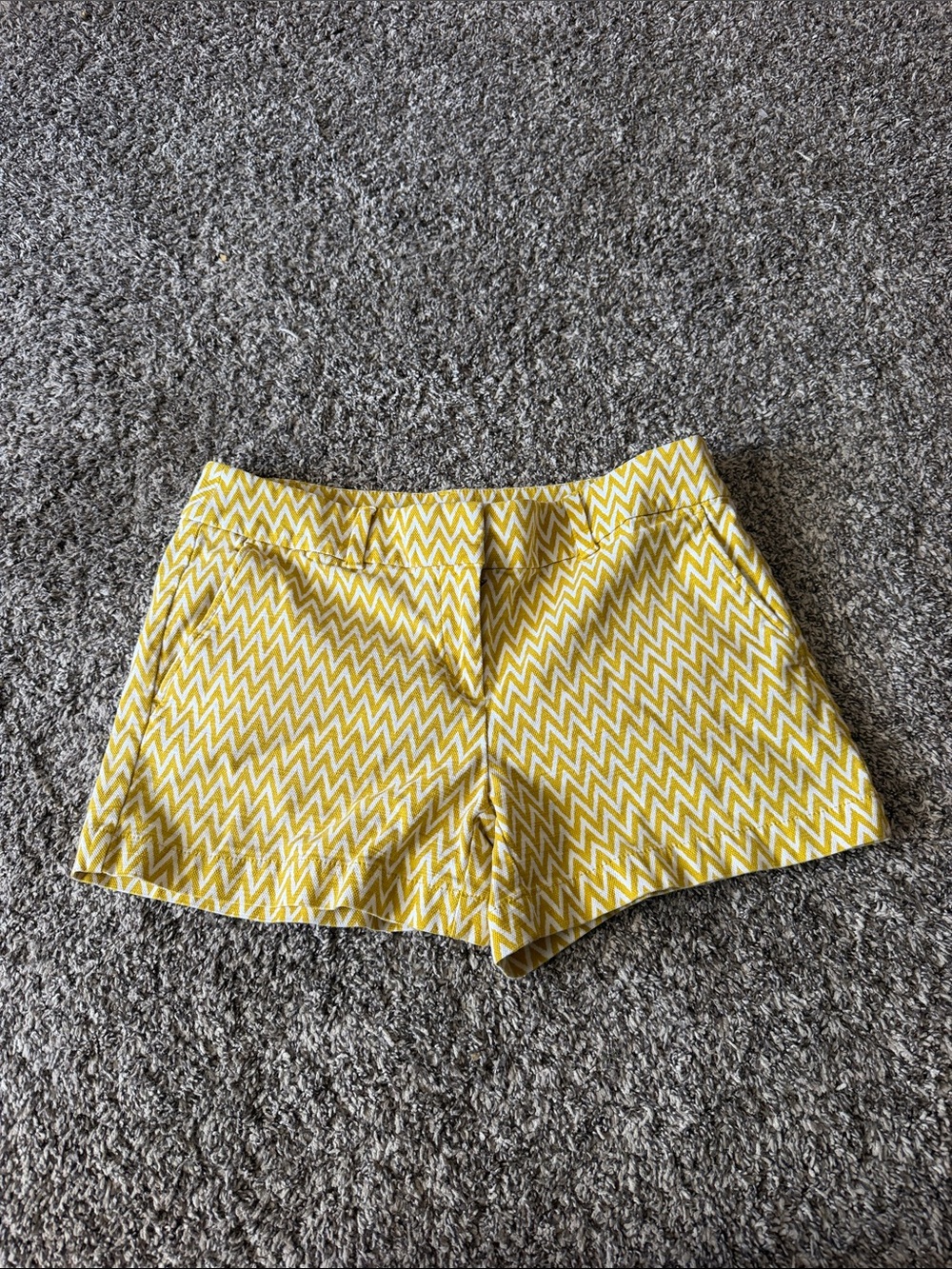 LOFT Yellow Chevron High-Waist Women’s Shorts